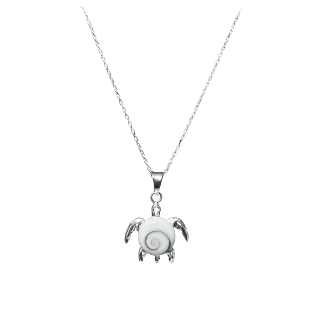 Collier tortue en œil de Sainte-Lucie et argent 925