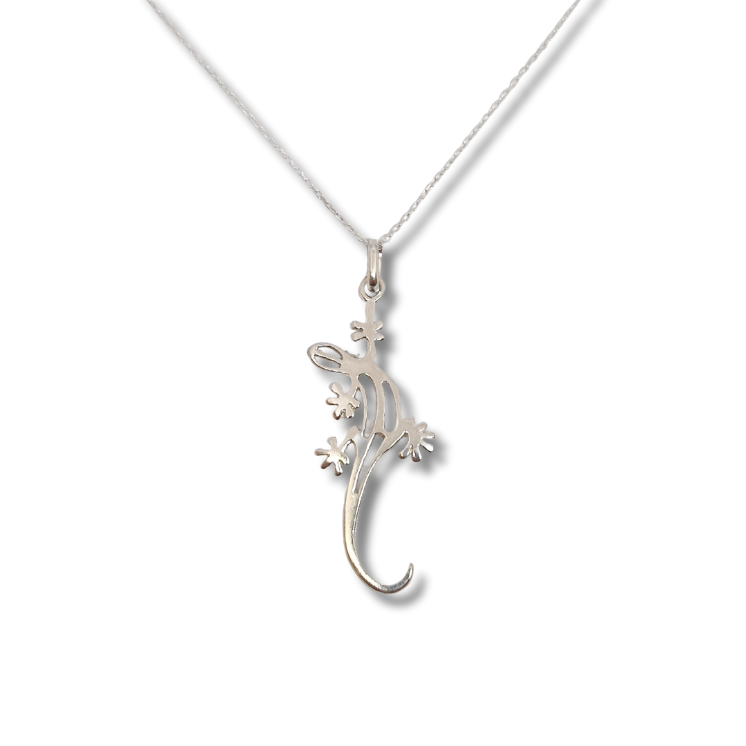 Collier argent 925 gecko